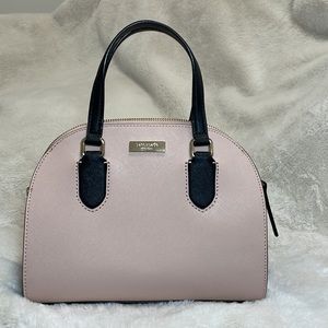 Kate Spade Laurel Way Mini Reiley satchel in warm vellum and black